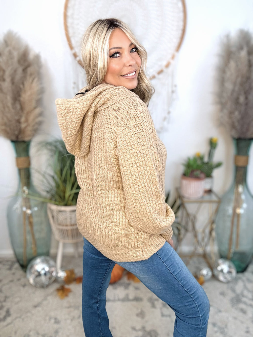 The Cloudknit Hooded Sweater-Camel