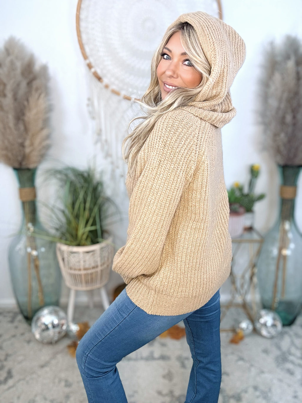 The Cloudknit Hooded Sweater-Camel