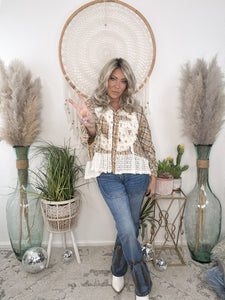 Peaceful Vibes Plaid Top
