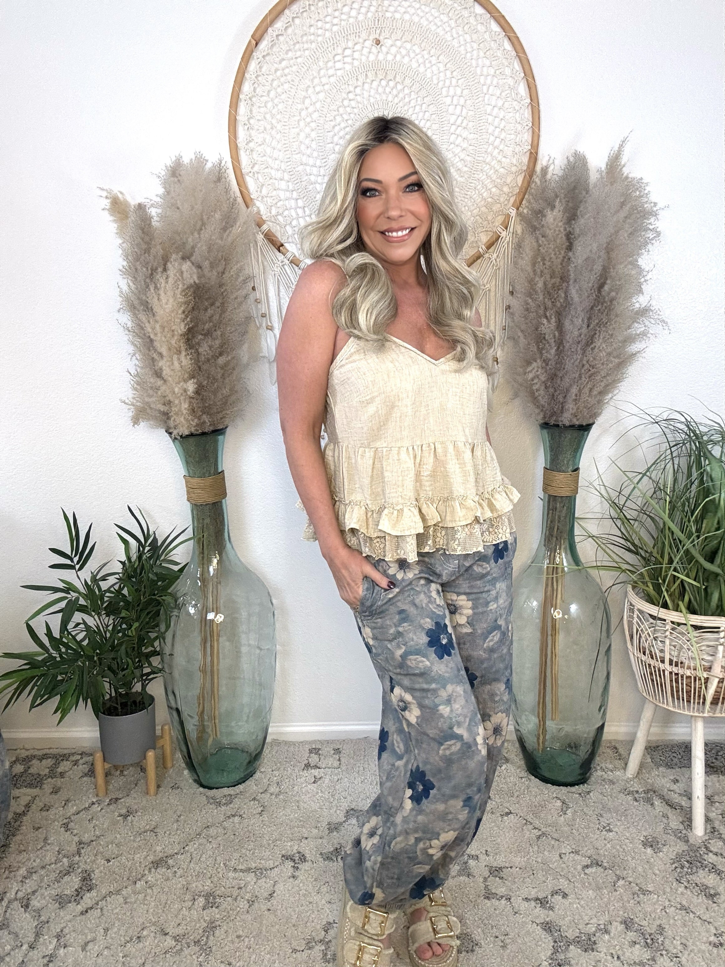 Gypsy Bloom Watercolor Joggers