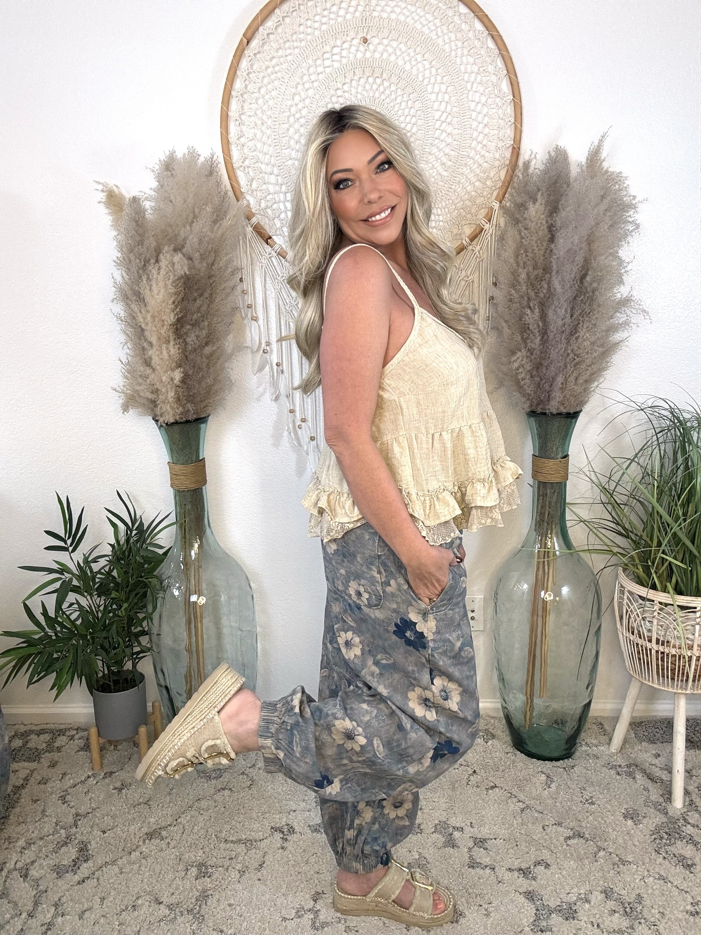 Gypsy Bloom Watercolor Joggers