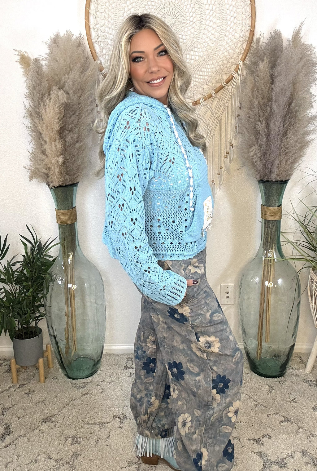 Wild At Heart Crochet Hoodie