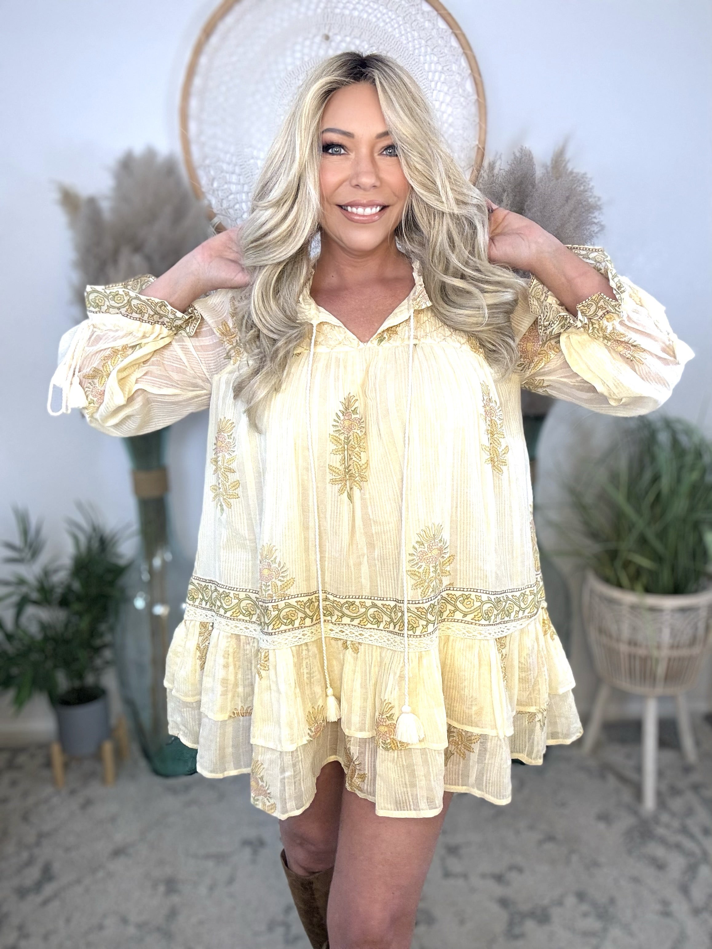 Soft Whispers Embroidered Mini