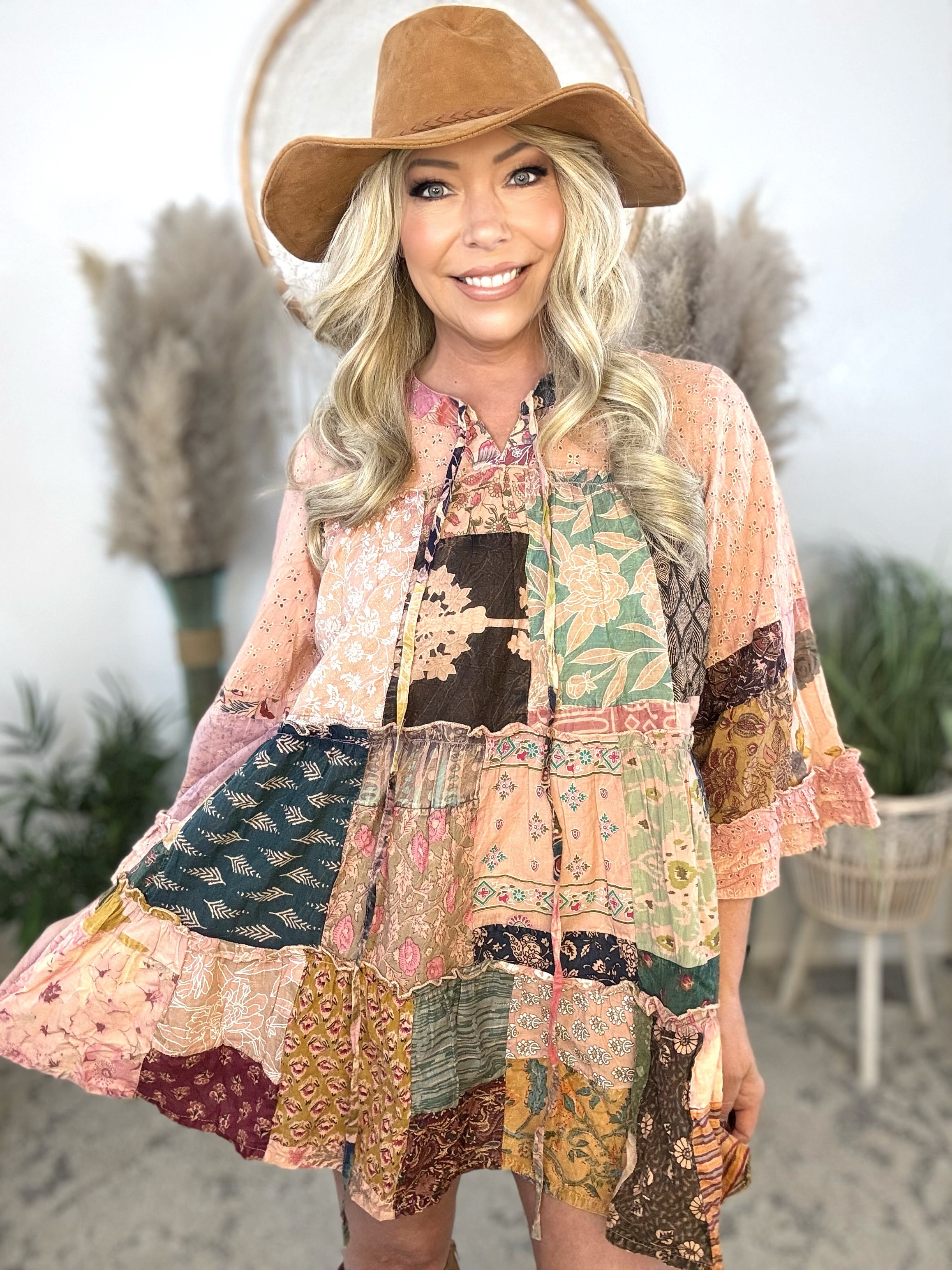 Patchwork Poetry Boho Blouse