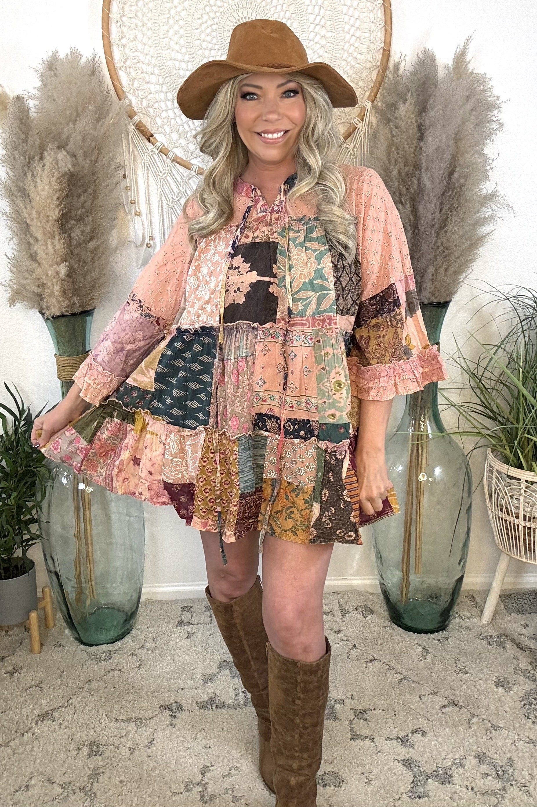 Patchwork Poetry Boho Blouse