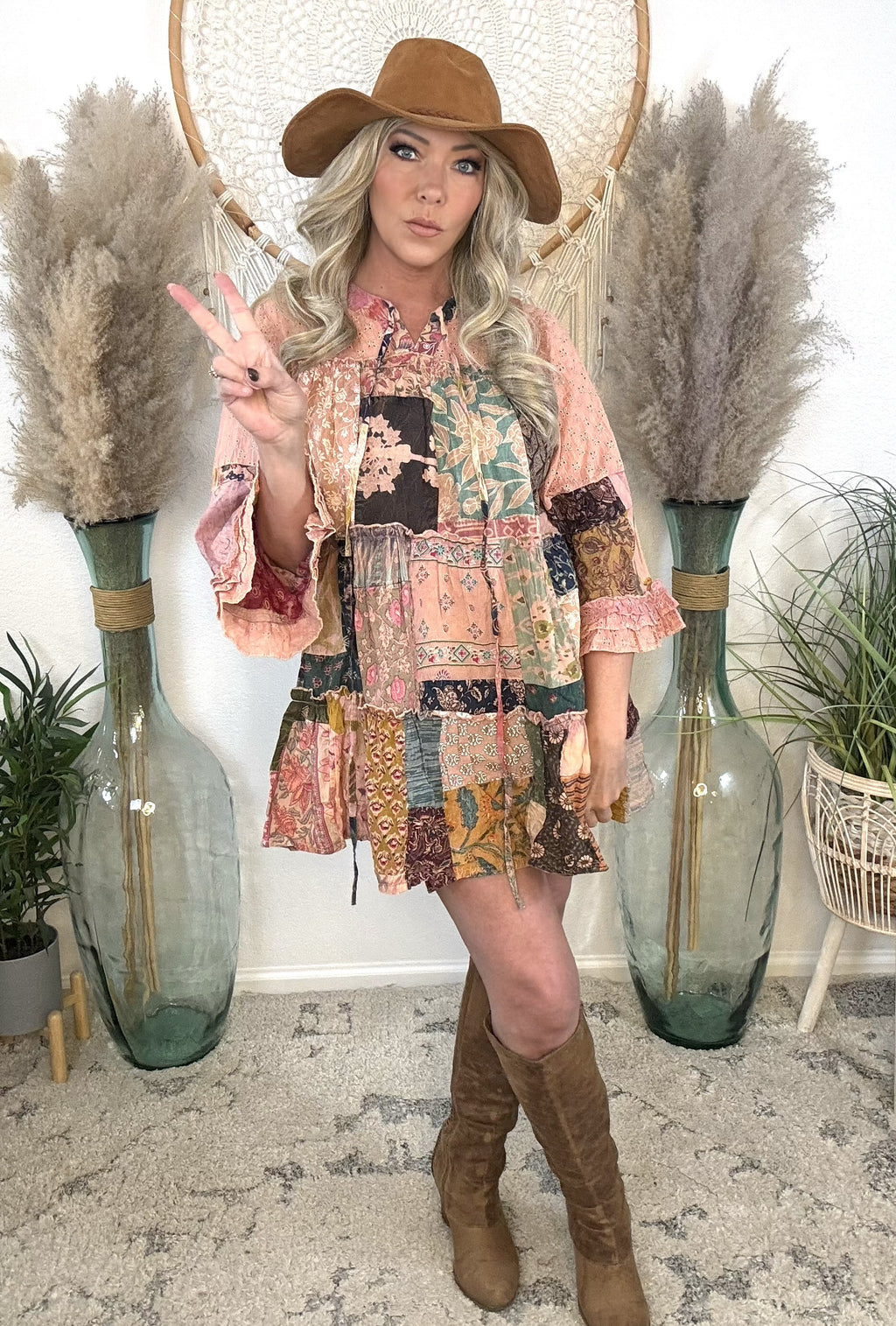 Patchwork Poetry Boho Blouse