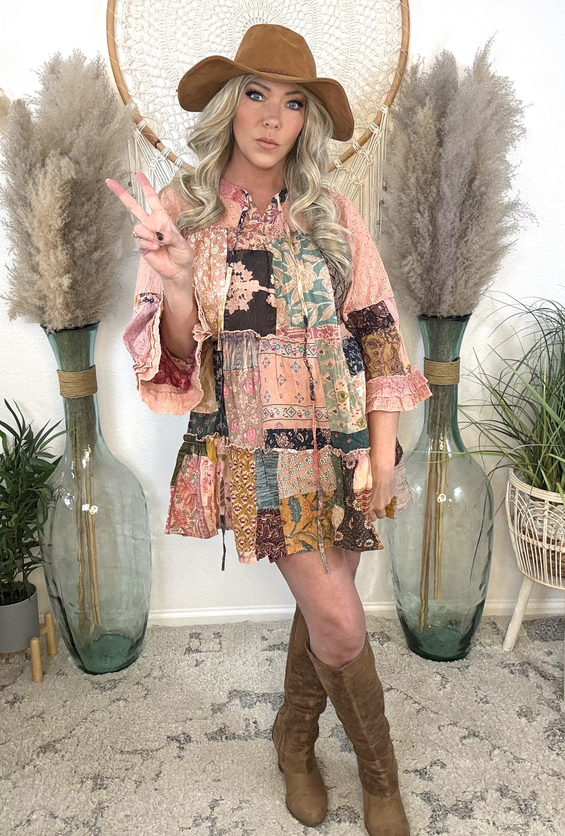 Patchwork Poetry Boho Blouse
