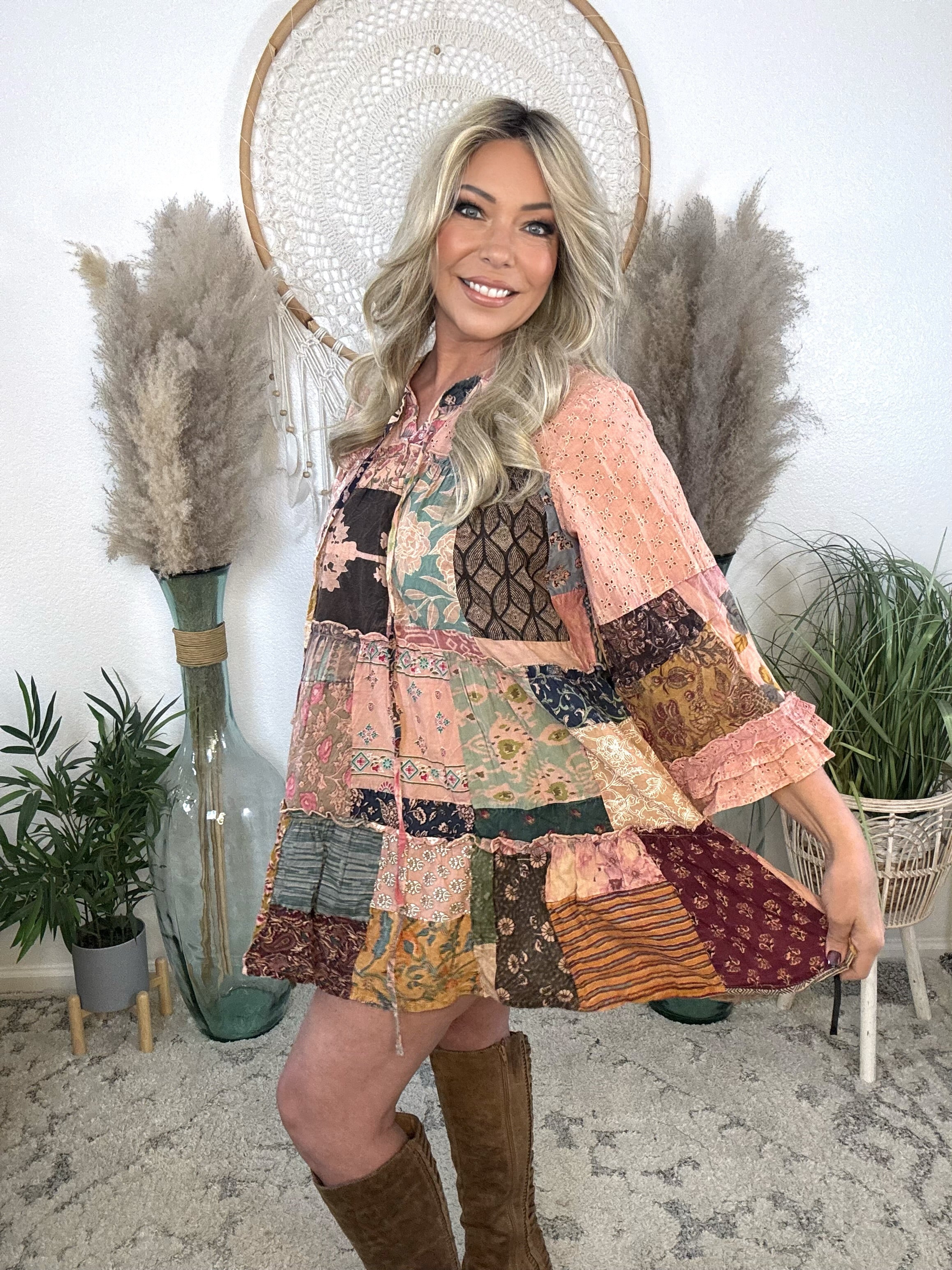 Patchwork Poetry Boho Blouse