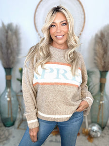 Apres Hour Retro Sweater-Beige