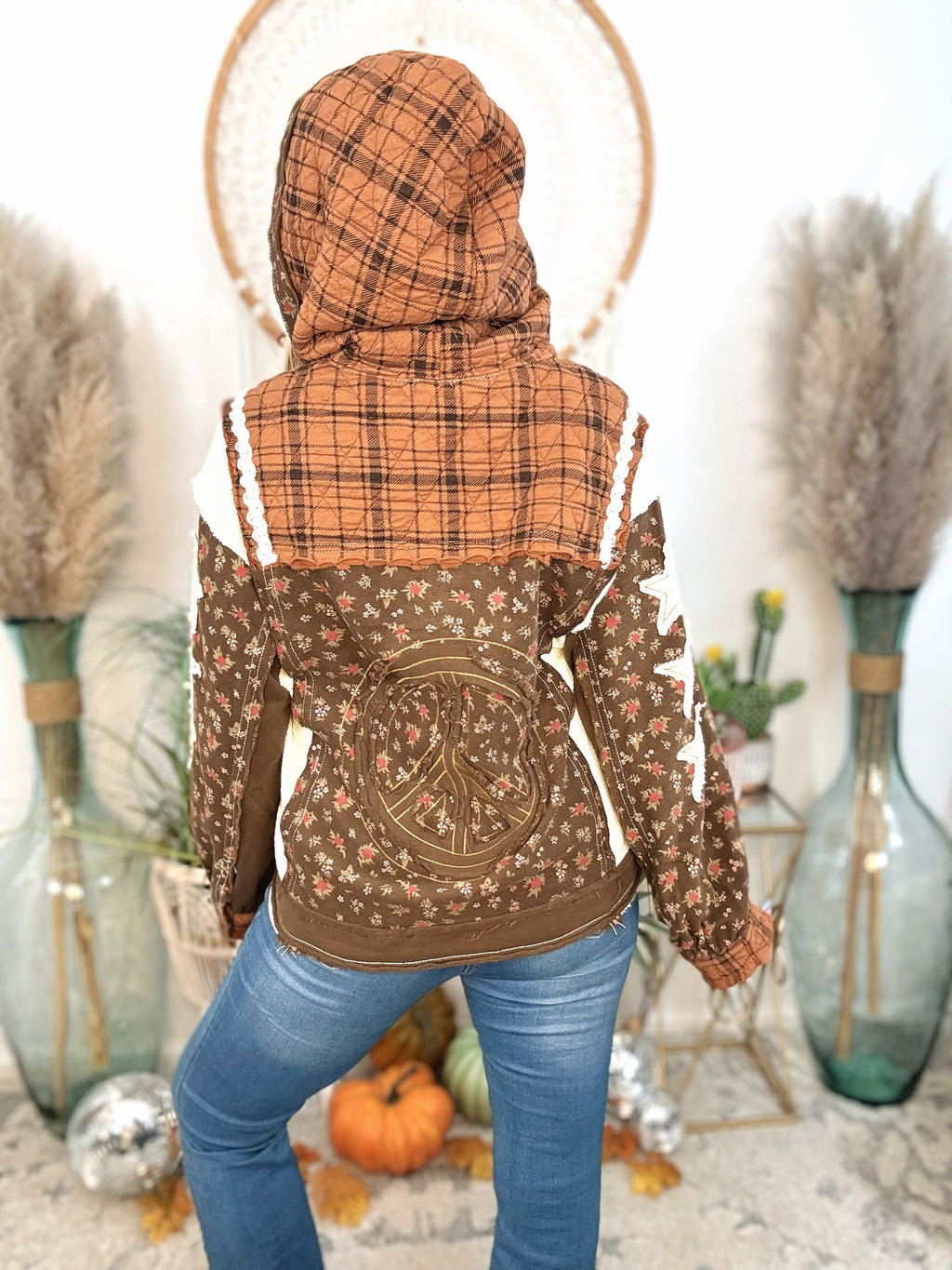 Autumn Aura Patchwork Hoodie