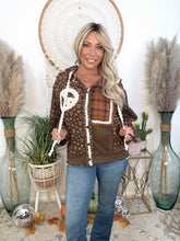 Load image into Gallery viewer, Autumn Aura Patchwork Hoodie
