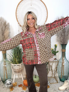 Fireside Fade Patchwork Top