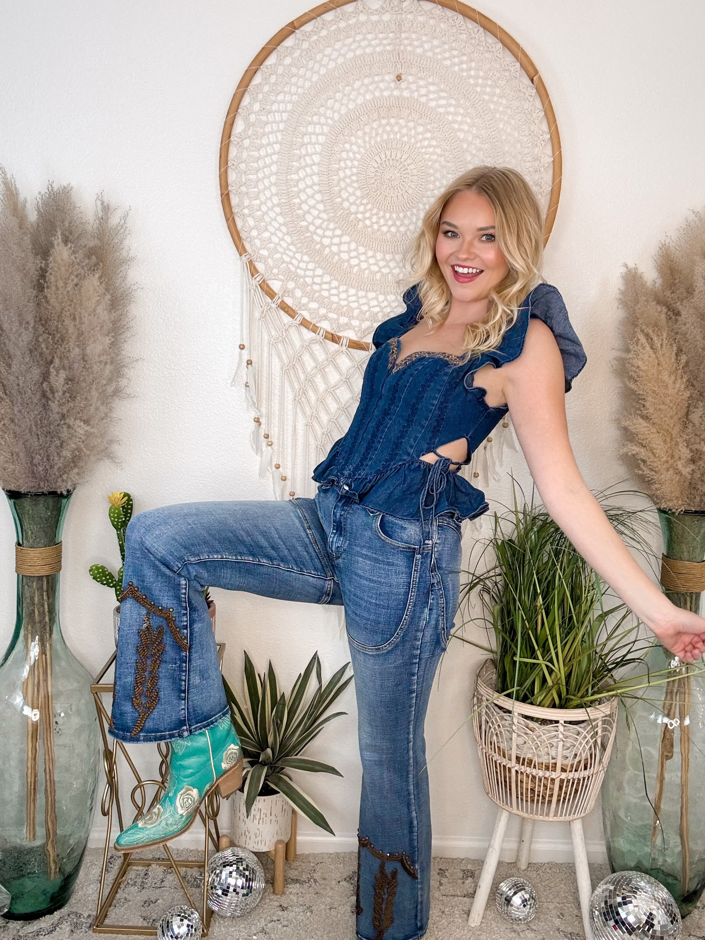 Southern Charm Embroidered Jeans