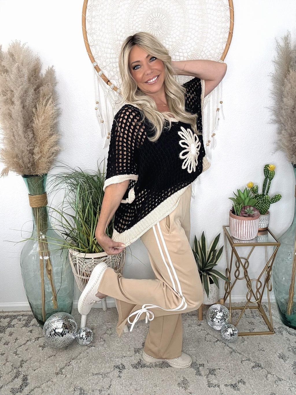 Bowline Beige Knit Track Pants