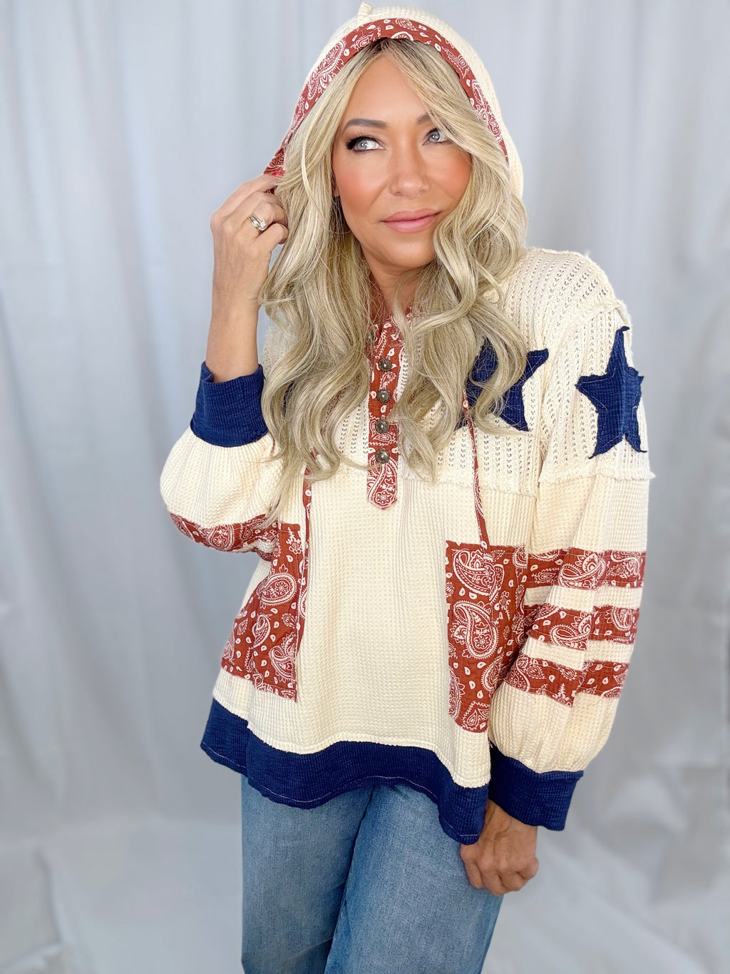 Freedom Stitch Thermal Hoodie