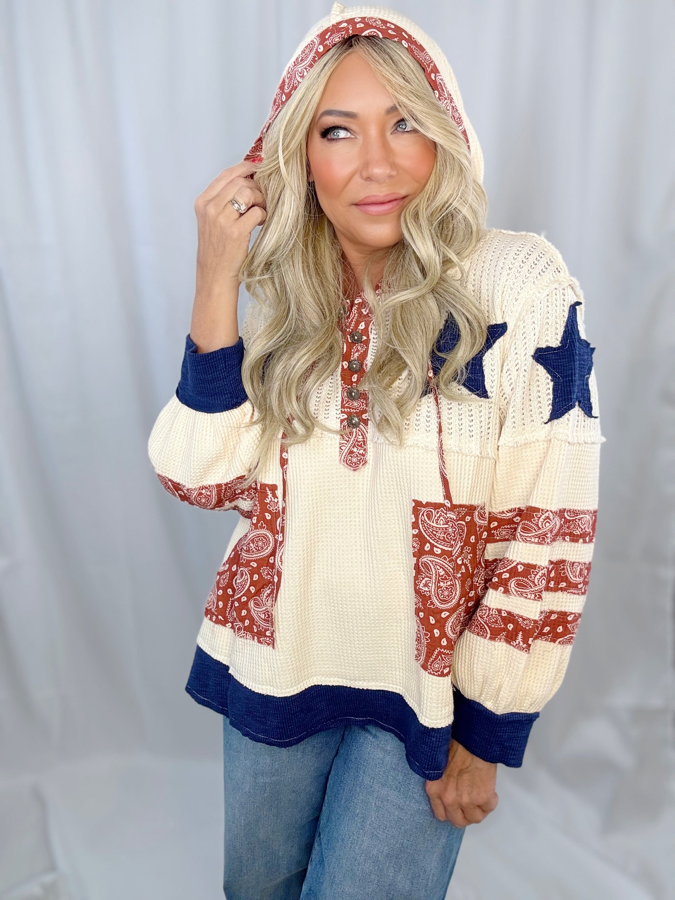 Freedom Stitch Thermal Hoodie