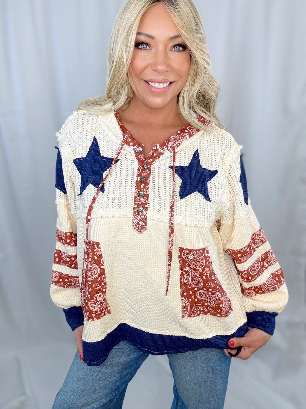 Freedom Stitch Thermal Hoodie