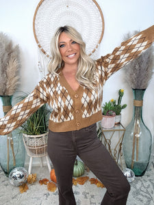 Prep-School Charmer Argyle Cardi