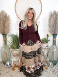 Tiered and Untamed Wide Leg Pants