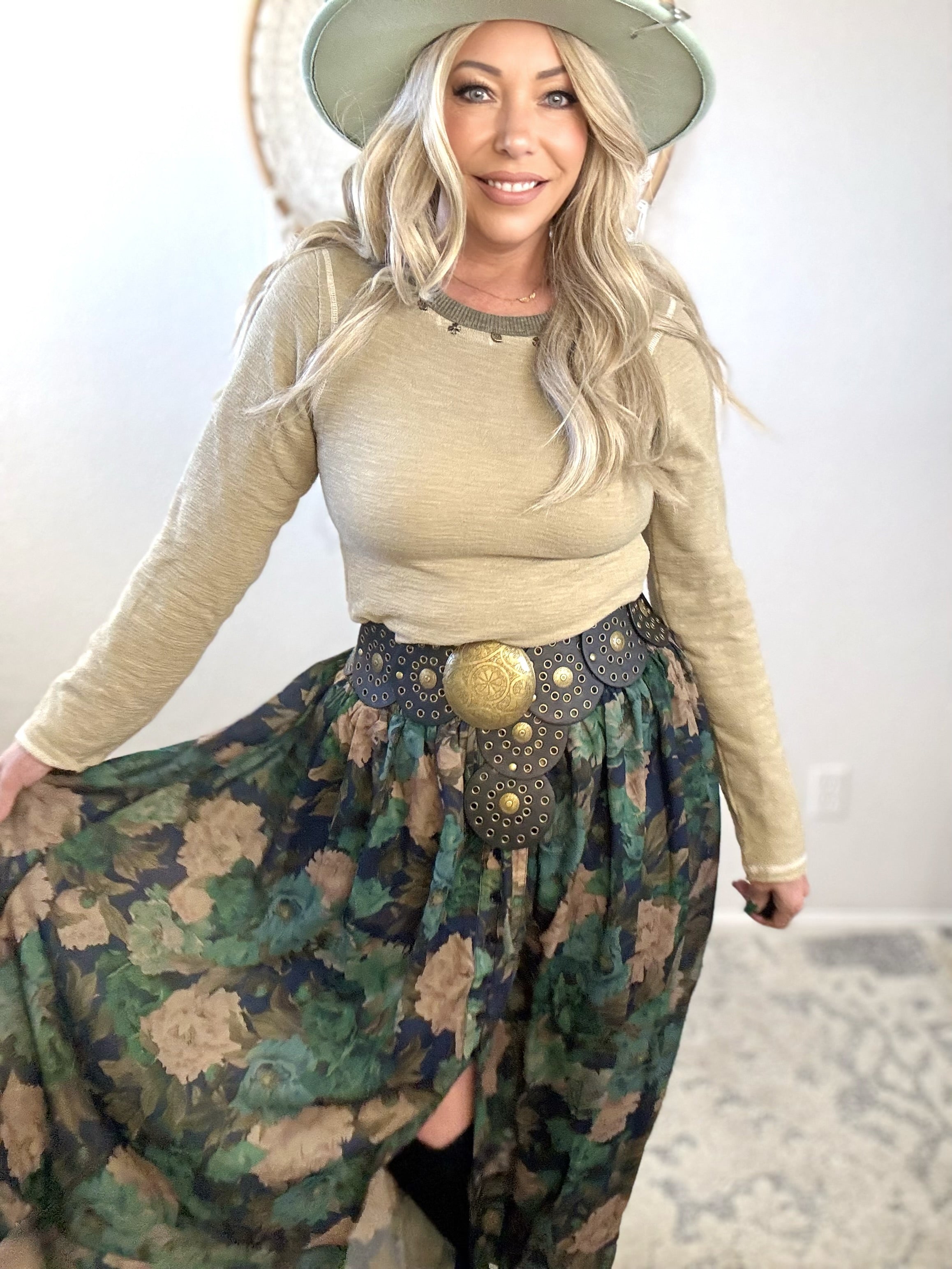 Whispering Pines Textured Henley