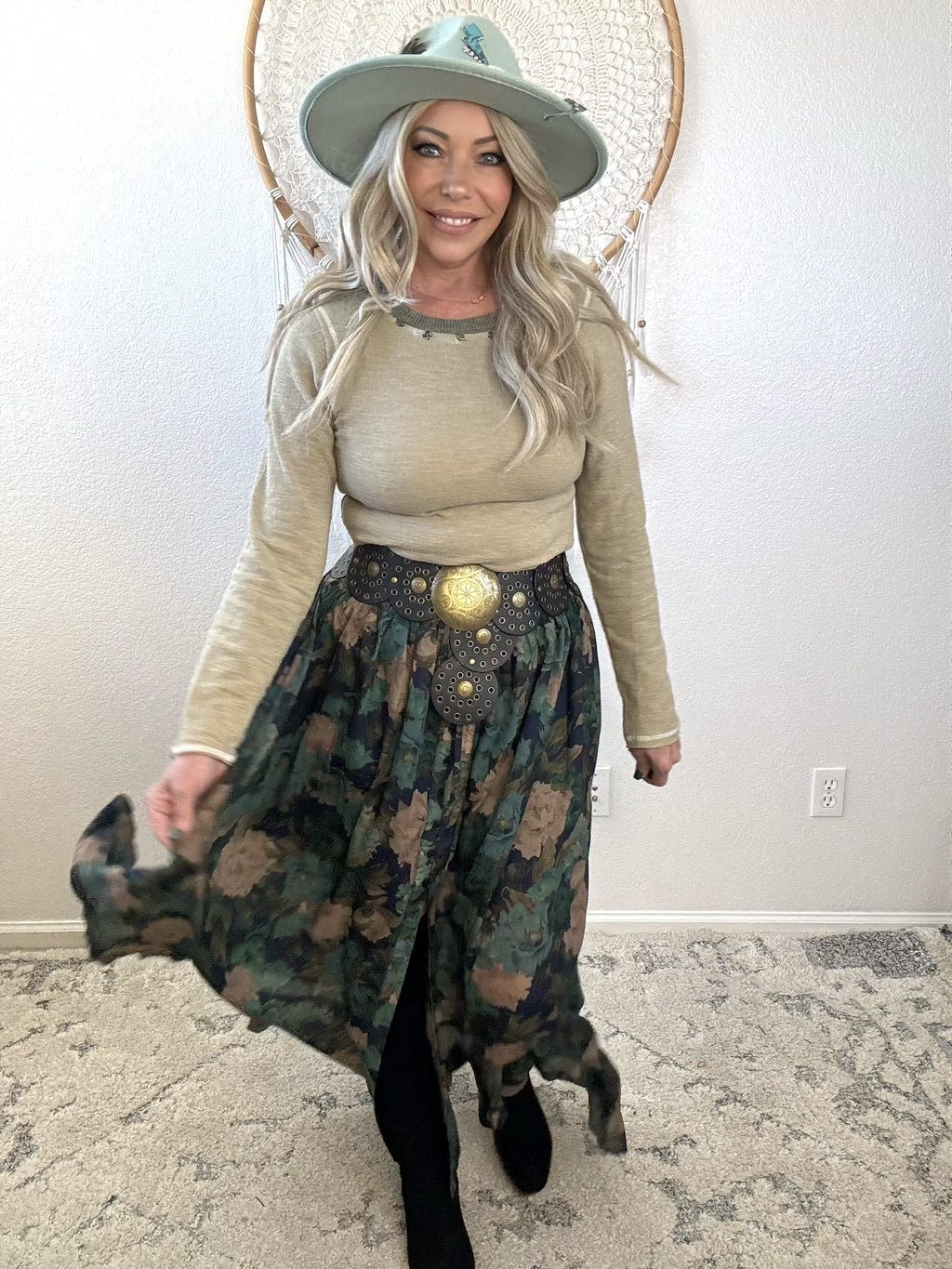 Whispering Pines Textured Henley