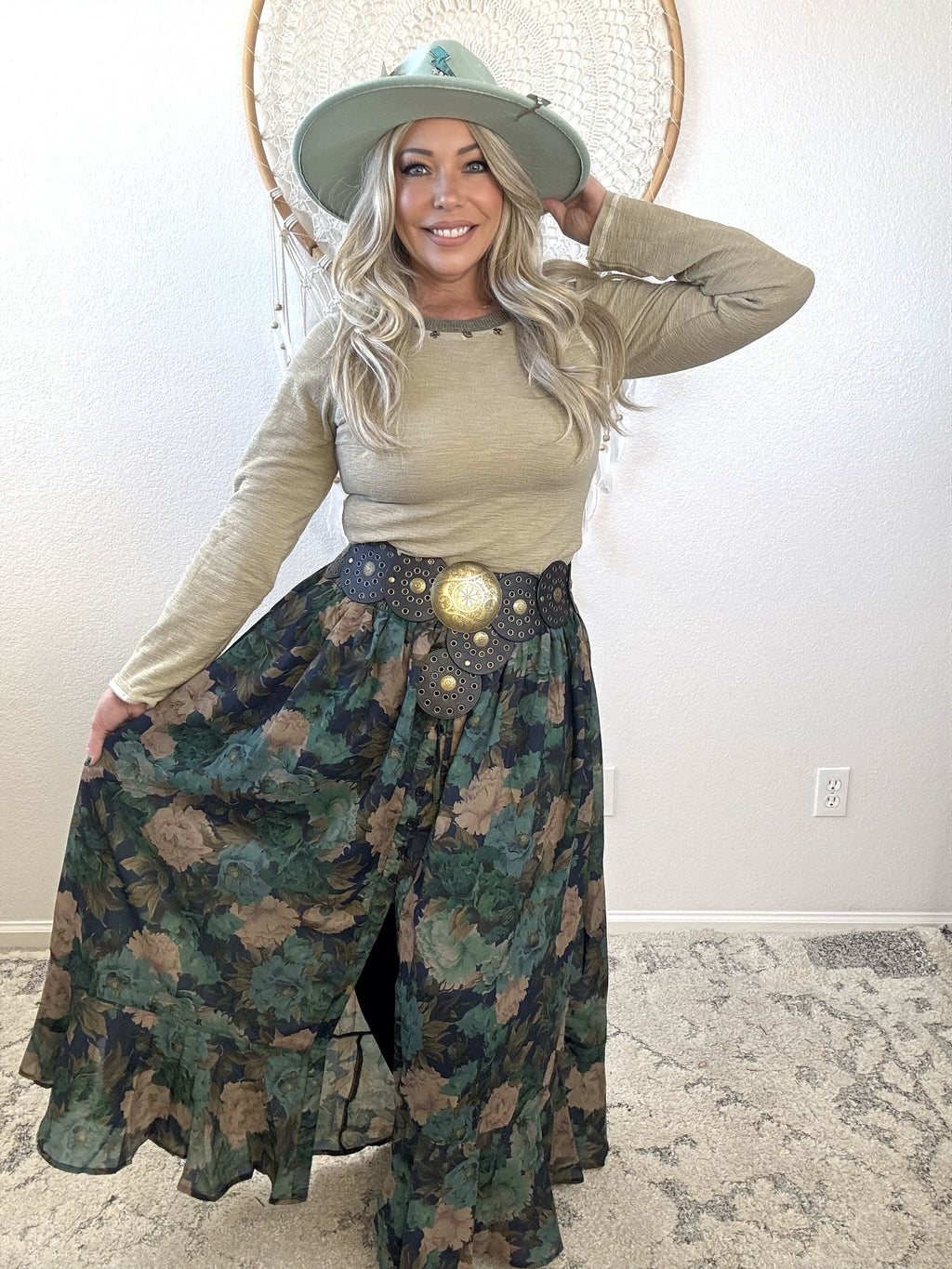 Whispering Pines Textured Henley