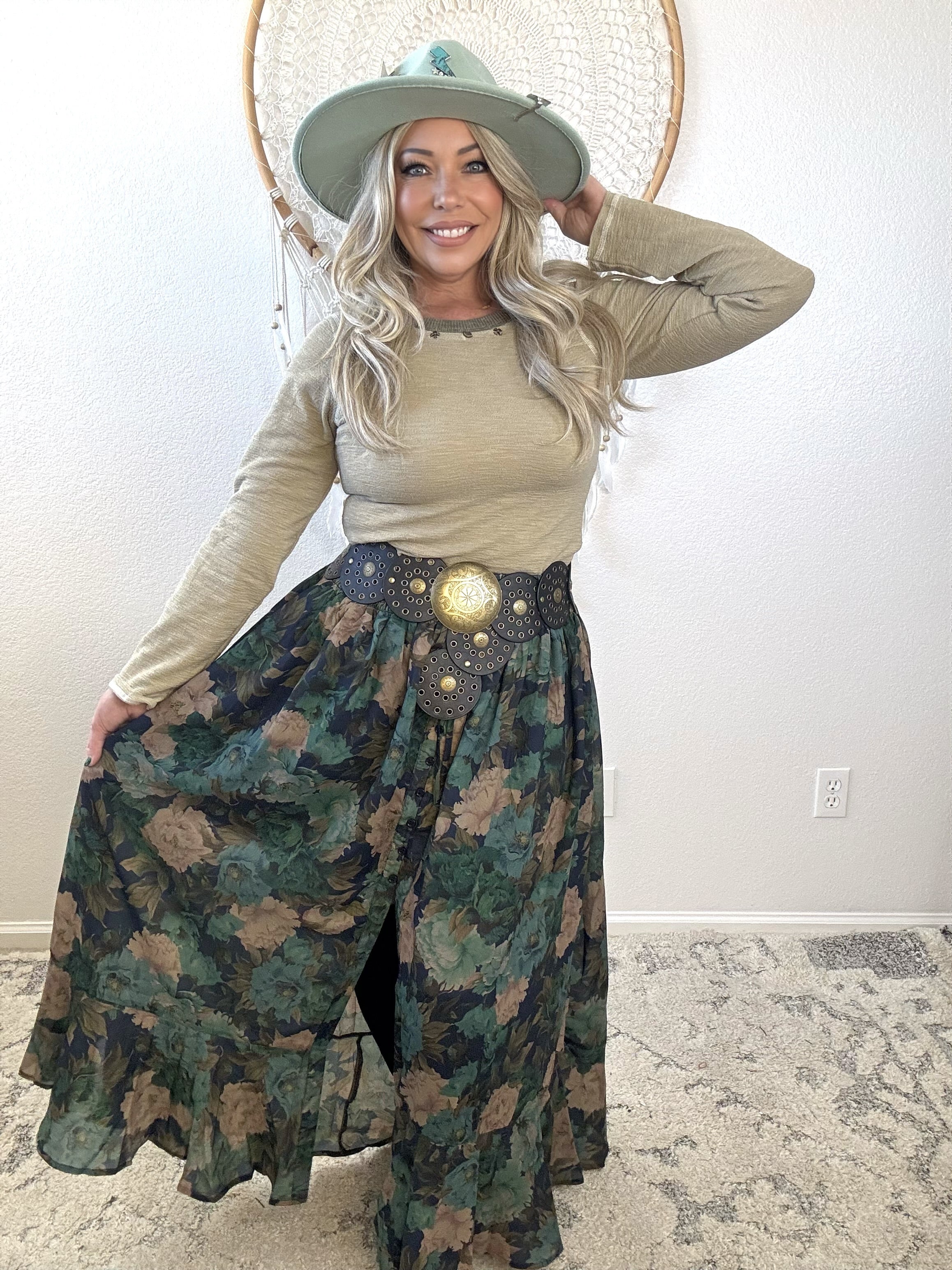 Whispering Pines Textured Henley