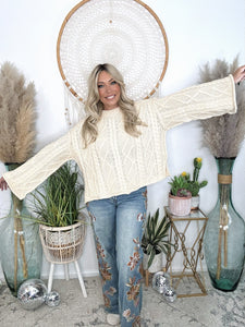 Apres Cable Luxe Sweater-Ivory