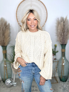 Apres Cable Luxe Sweater-Ivory