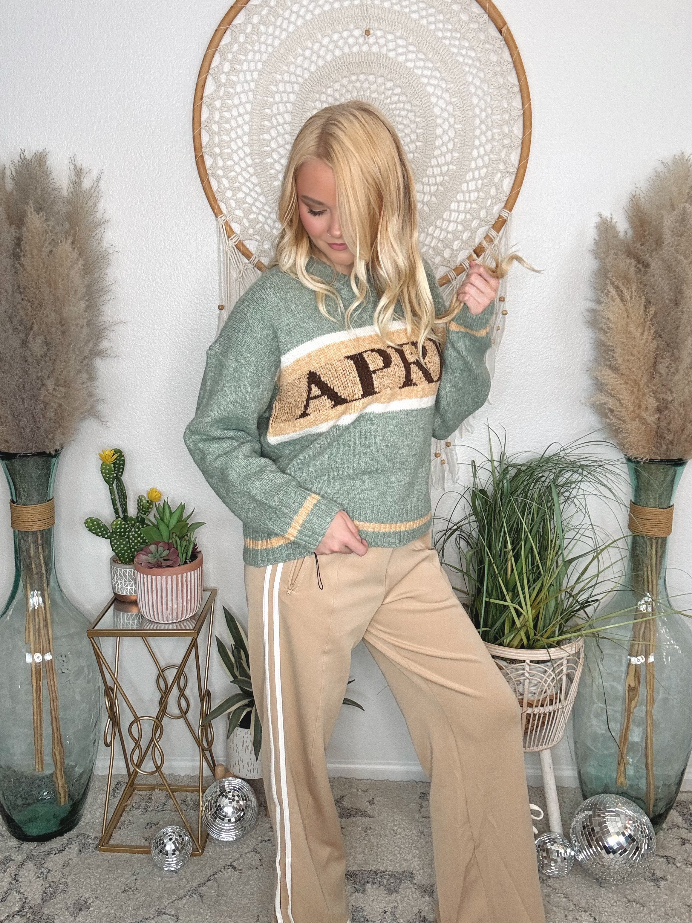Apres Hour Retro Sweater-Alpine Green