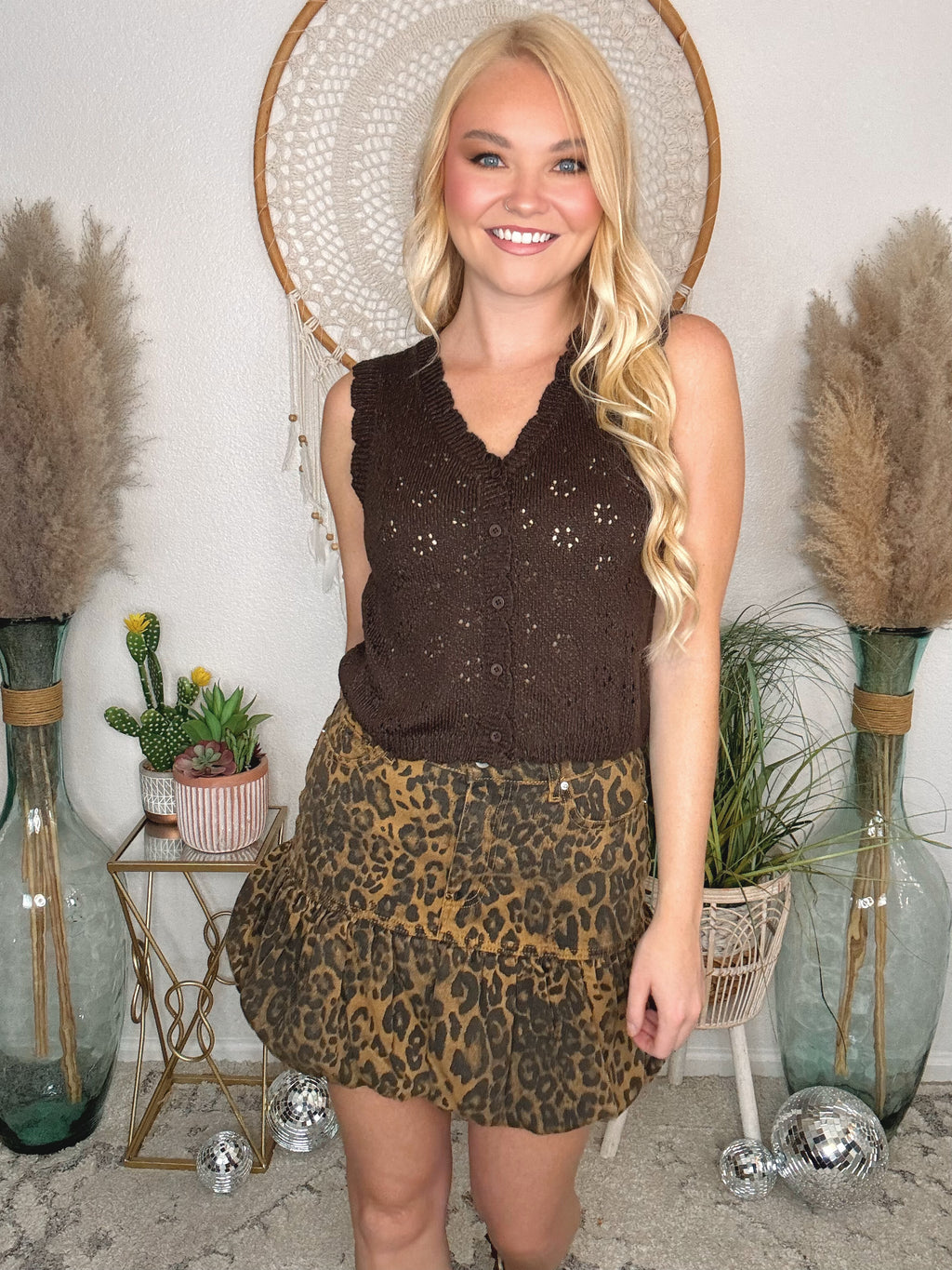 Night Safari Leopard Print Skirt