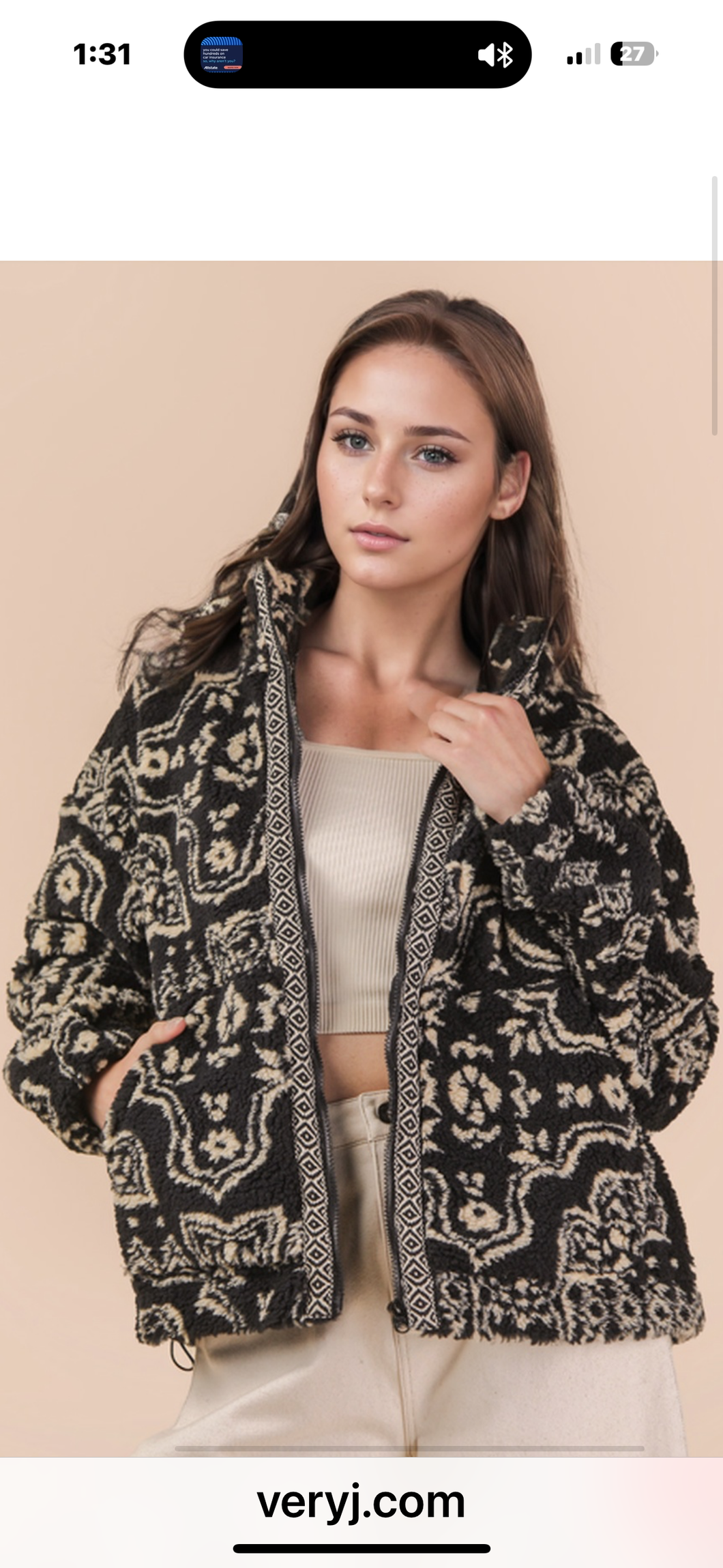 Campfire Luxe Fleece Jacket-Black Mix