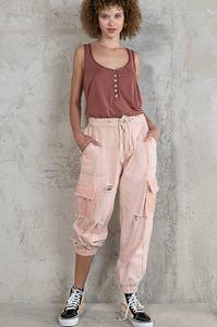 Go Girl Distressed Cargo Joggers