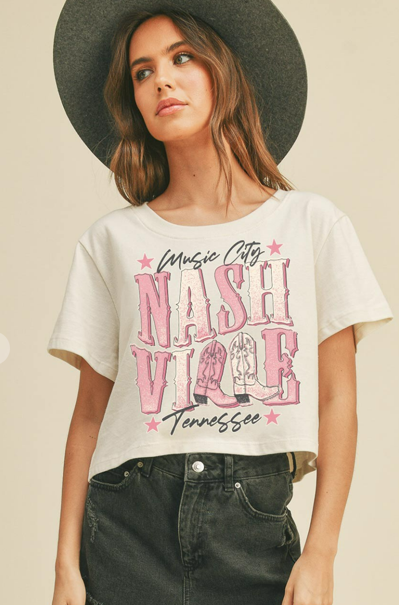 Music City Vintage Crop Tee