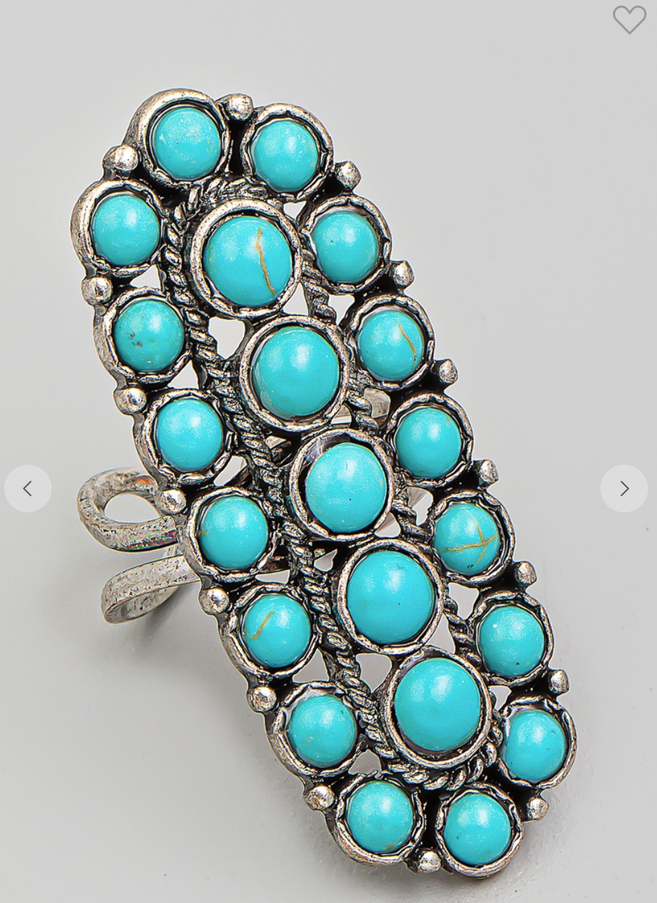 Turquoise Stone Statment Ring