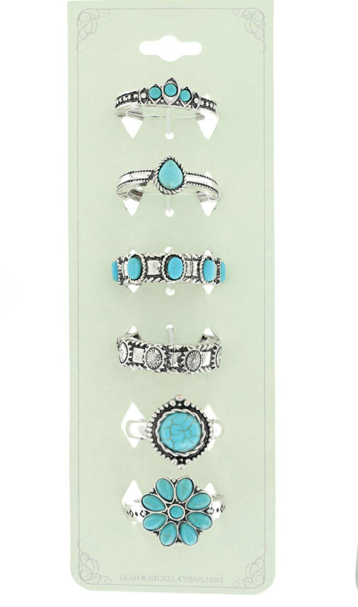 Turquoise Ring Set