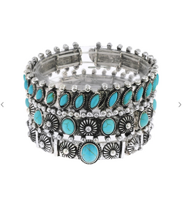 Boho Babe Multi-Strand Turquoise Bracelet