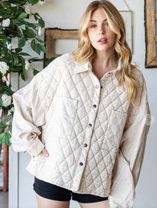 Quilted Perfection Corduroy Shacket