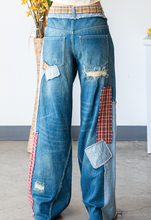 Load image into Gallery viewer, Patchin&#39; It Up Distressed Denim Jeans
