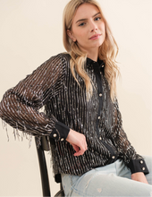 Load image into Gallery viewer, Shake It Off Fringe Sequin Top
