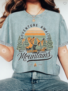 Adventure Awaits Mineral Wash Tee