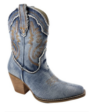 Load image into Gallery viewer, Western Revival Denim Boot
