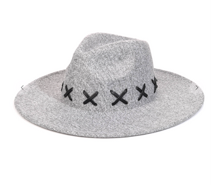 So Extra Wide Brim Hat-Gray