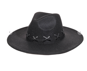 So Extra Wide Brim Hat-Black
