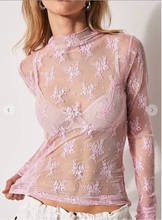Load image into Gallery viewer, Say So Floral Lace Blouse-Pink
