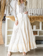 Load image into Gallery viewer, All Eyes On Me Eyelet Maxi Skirt
