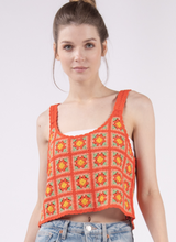 Load image into Gallery viewer, Sunset Vibes Crochet Tank
