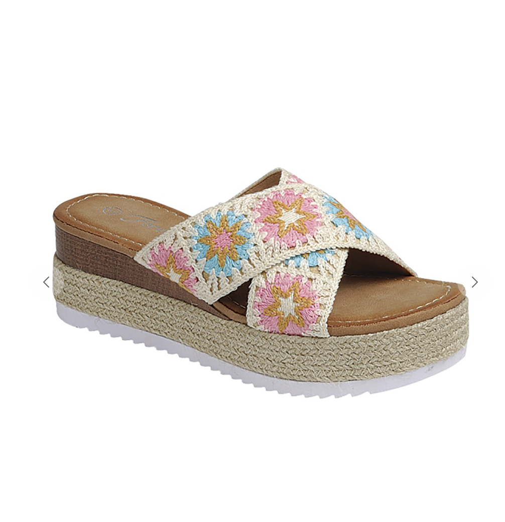 Throwback Crochet Slides