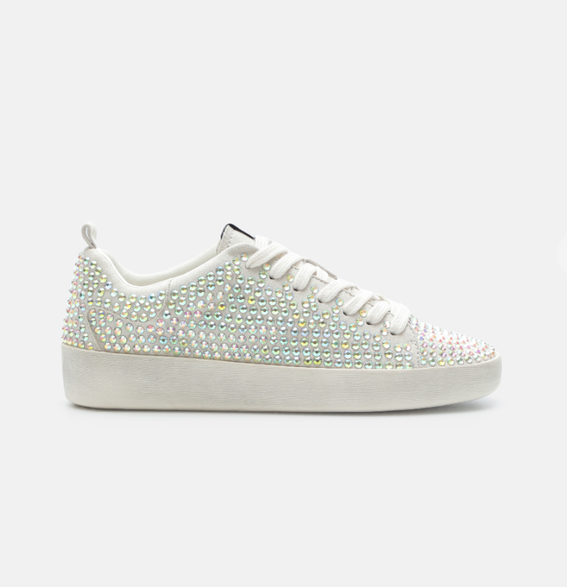 Bedazzled Silver Bling Sneakers