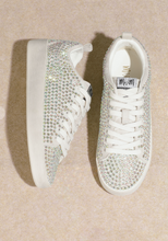 Load image into Gallery viewer, Bedazzled Silver Bling Sneakers
